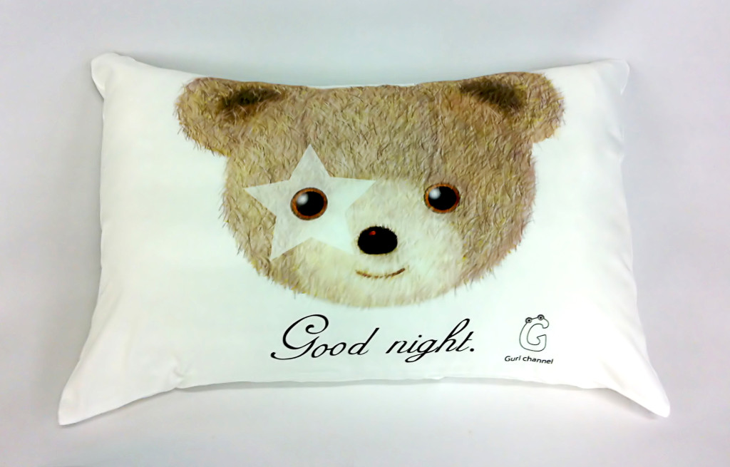 クマのイラストで枕を作成