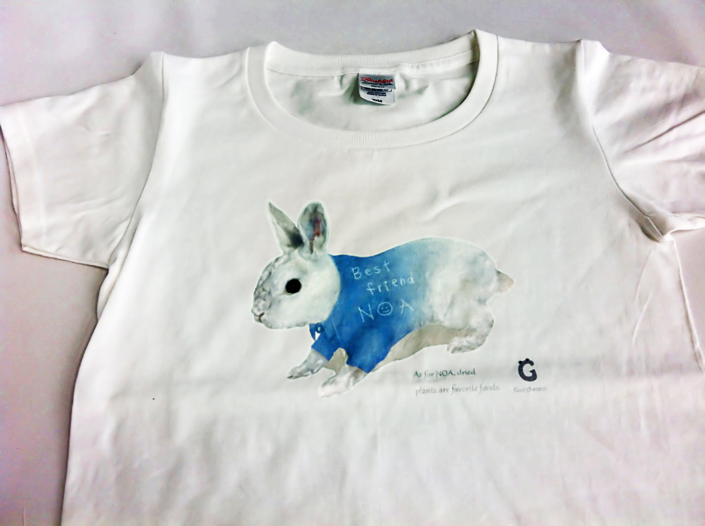 ウサギのイラストのＴシャツ