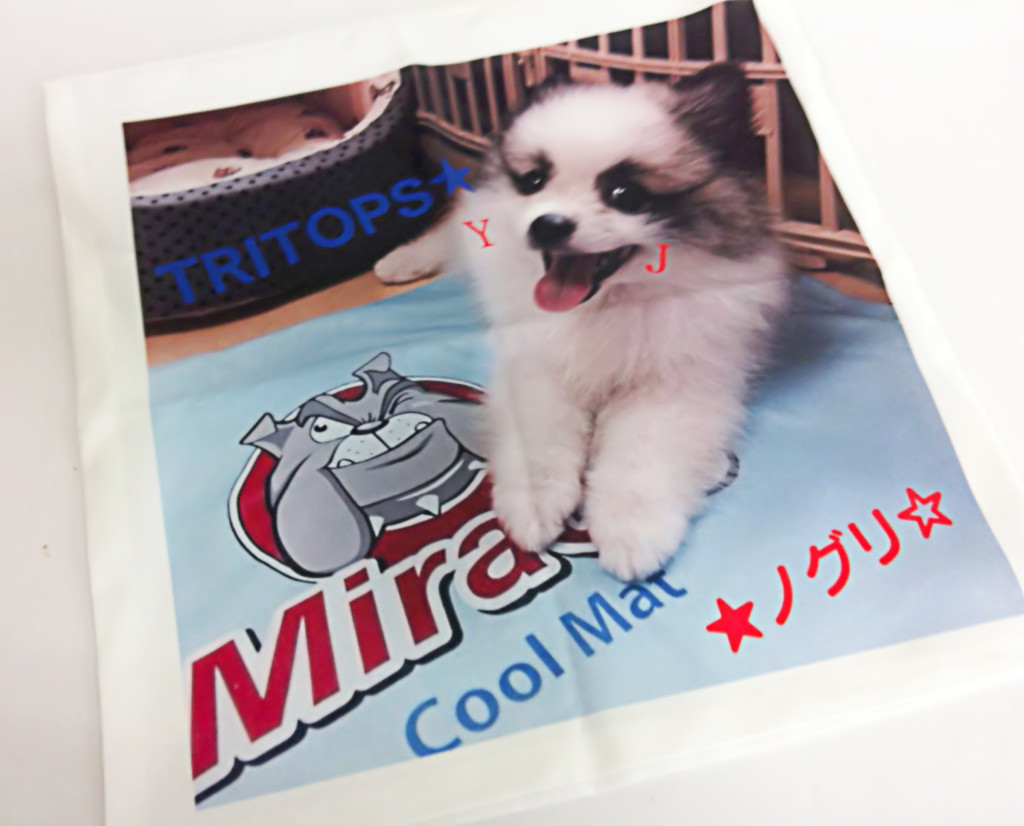 ツルツルした生地なのでキレイにプリントできます